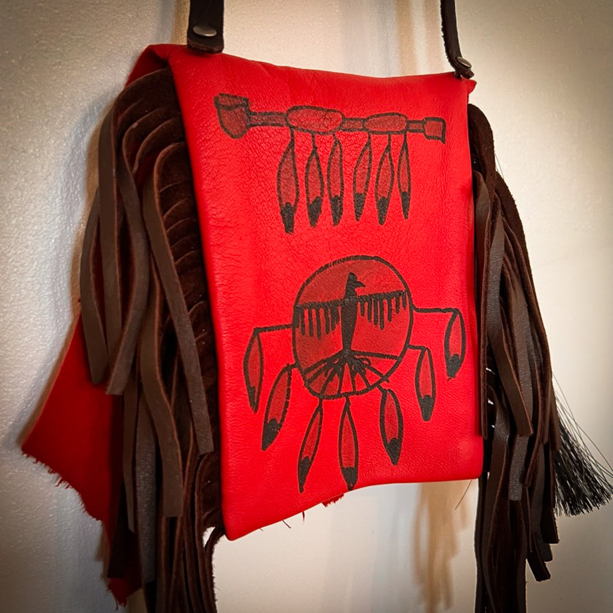 Red Possibles Bag with Warrior