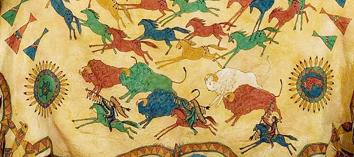 hide painting, art, ledger art, Native American, buffalo hide, southwest art, boho style