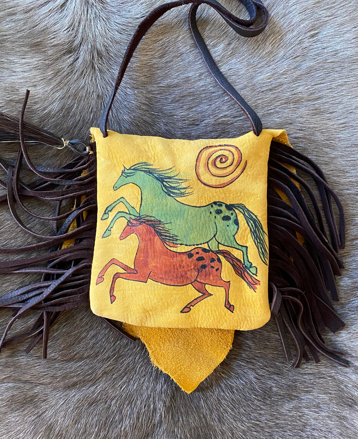 Elk Possibles Bag with Sun Bonnet Shield and Buffalo
