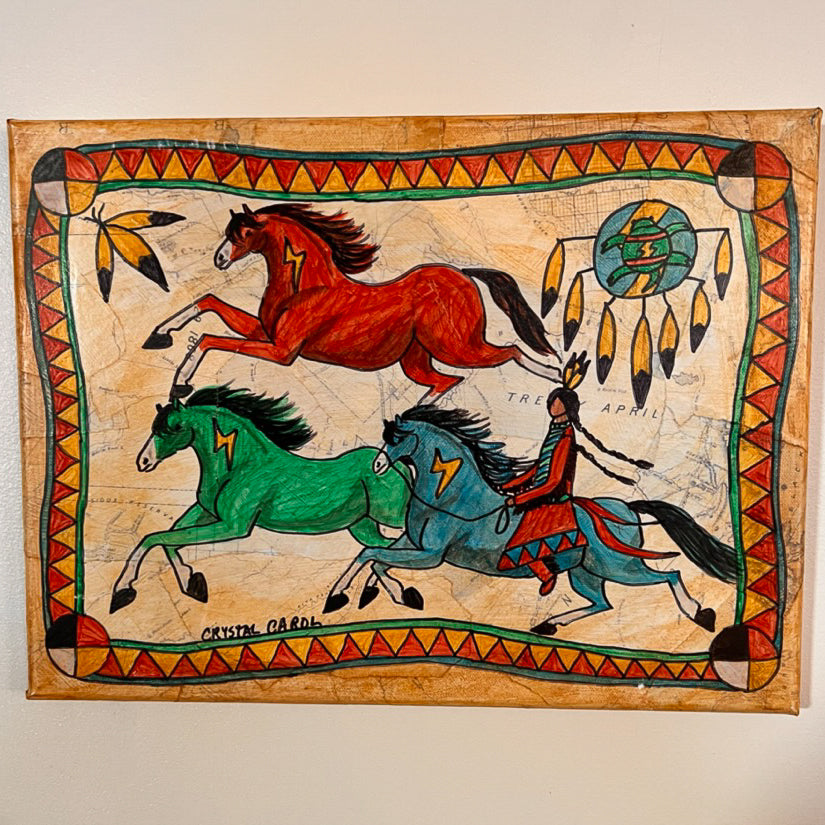 Broken Treaty Series: Lady with Her Three Horses