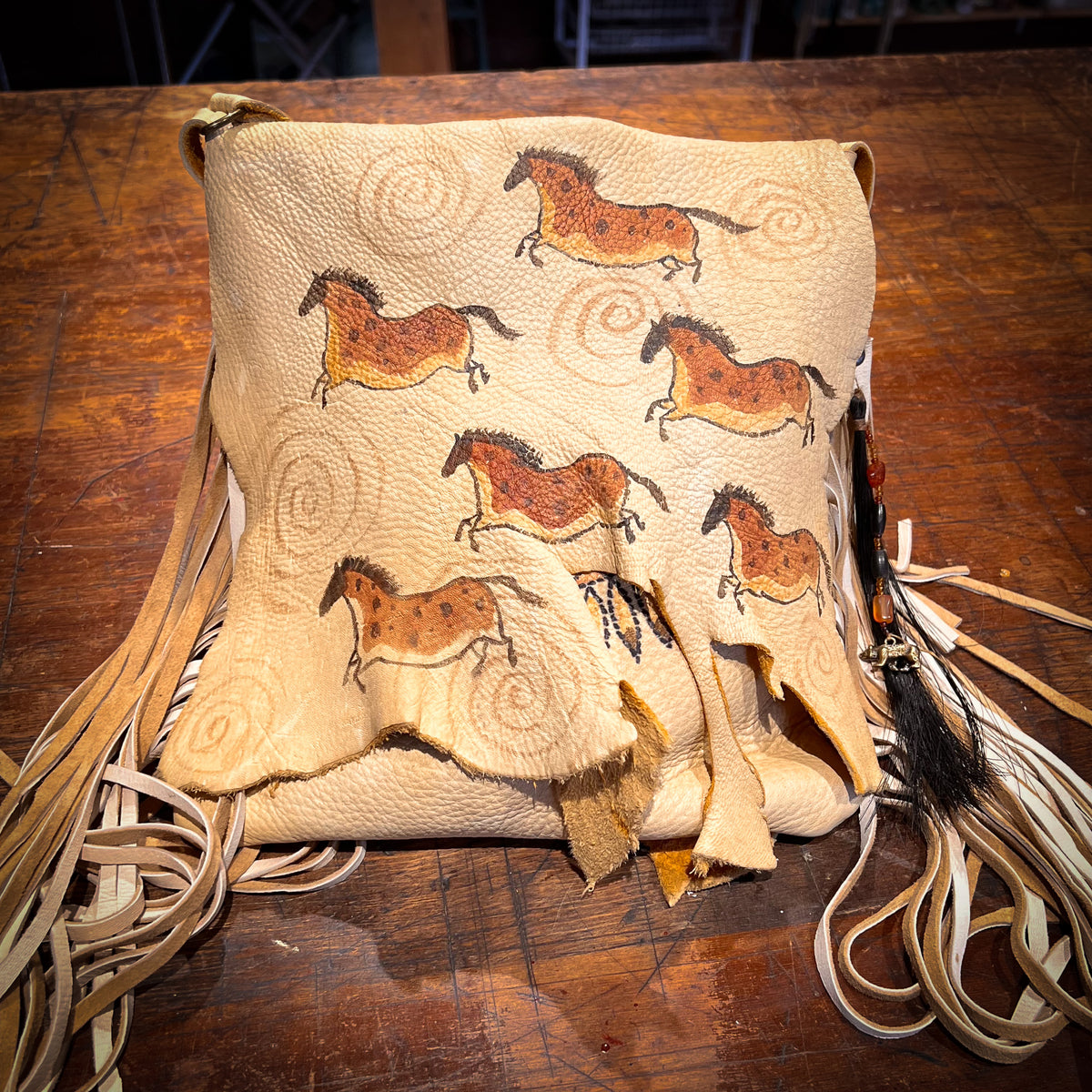 Elk Bag with Spotted Cave Ponies