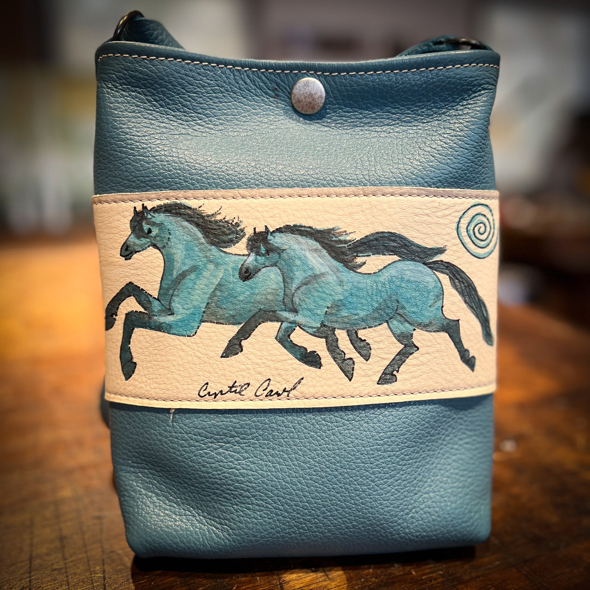 Lynnie Bag in Blue with Blue Bay Horses!